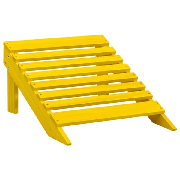 vidaXL Adirondack hagestol med ottoman heltre gran gul