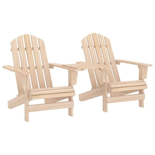 vidaXL Adirondack-havestole med bord massivt grantræ