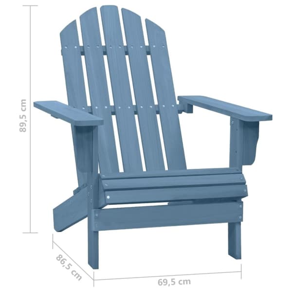 vidaXL Adirondack hagestol heltre gran blå