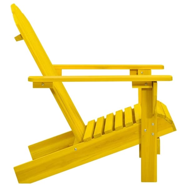 vidaXL Adirondack-havestol massivt grantræ gul