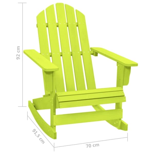 vidaXL Adirondack-puutarhan keinutuoli täysi kuusi vihreä