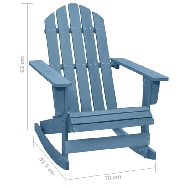 vidaXL Adirondack gyngestol for hage heltre gran blå