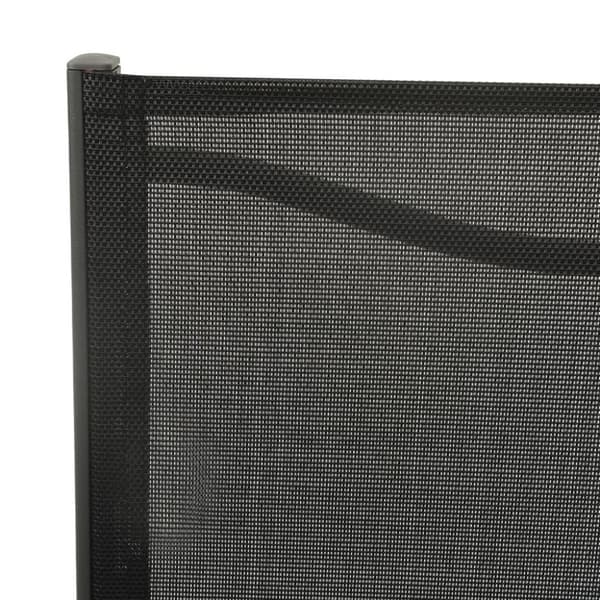 vidaXL Trädgårdsstolar 4 st textilen och stål svart och antracit
