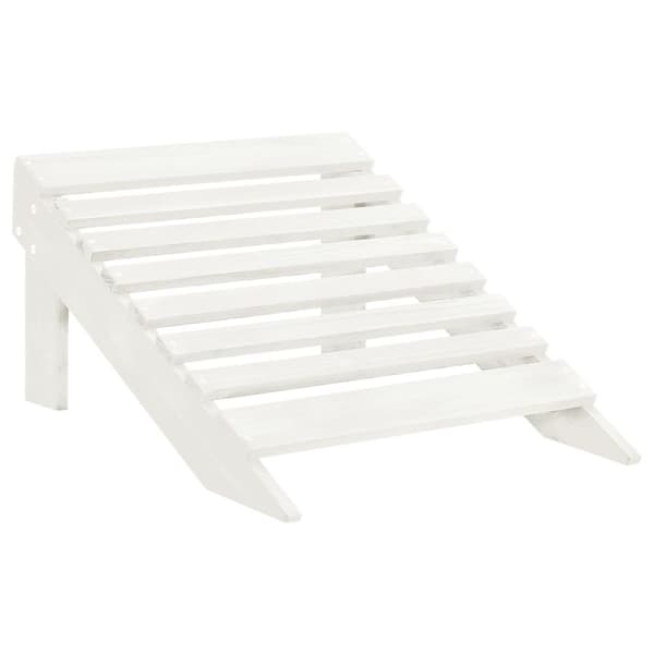 vidaXL Adirondack hagestol og ottoman 2-seters heltre gran hvit