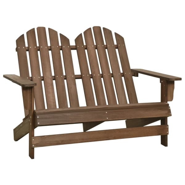 vidaXL 2-personers Adirondack-havestol massivt grantræ brun