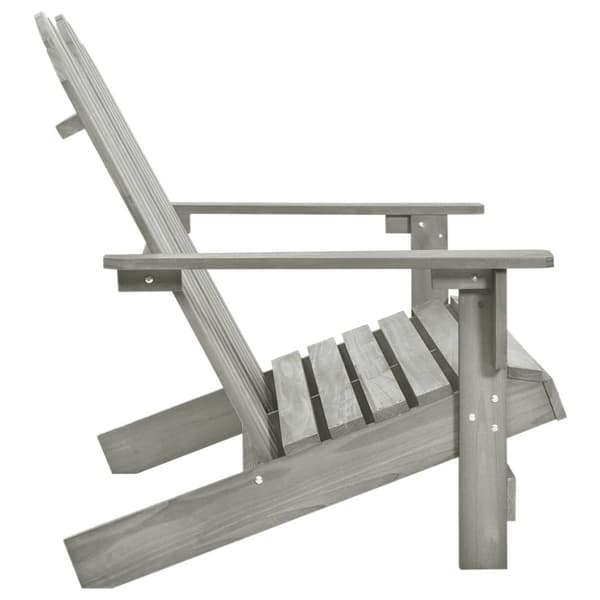 vidaXL 2-personers Adirondack-havestol massivt grantræ grå