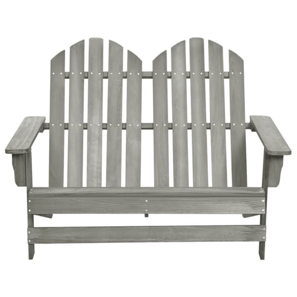 vidaXL 2-personers Adirondack-havestol massivt grantræ grå