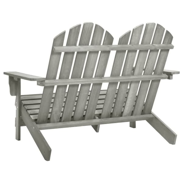vidaXL Adirondack hagestol 2-seters heltre gran grå