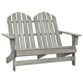 Miniatyrbilde 1 av 6: vidaXL Adirondack hagestol 2-seters heltre gran grå