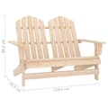Miniatyrbilde 6 av 6: vidaXL Adirondack hagestol 2-seters heltre gran