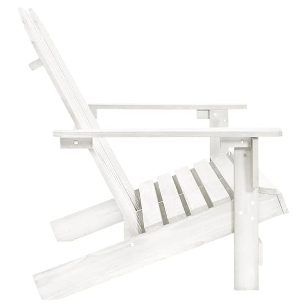 vidaXL Adirondackstol 2-sits massivt granträ vit