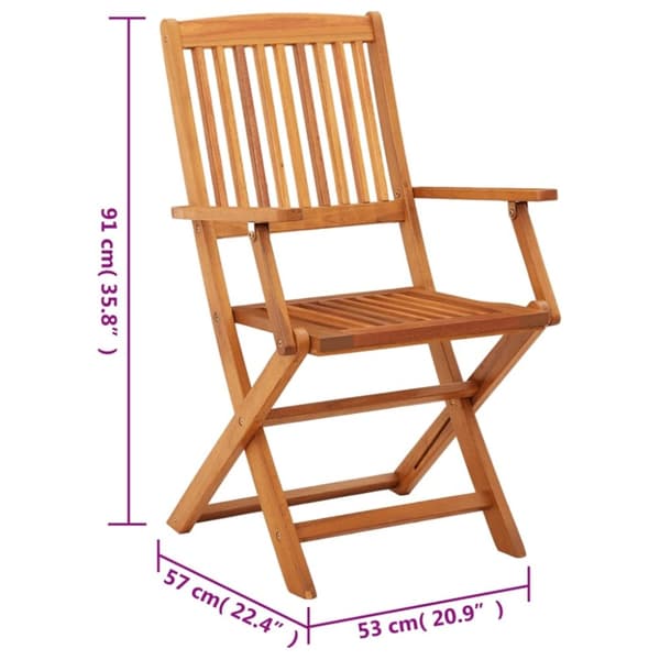 vidaXL Klappstoler 4 stk heltre eukalyptus