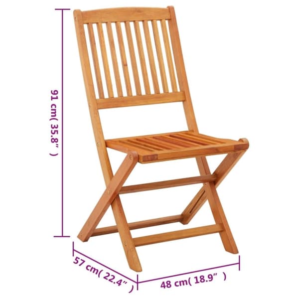 vidaXL Klappstoler 4 stk heltre eukalyptus