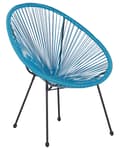 Pikkukuva 5 / 10: Narutuoli sininen 70 x 87 x 70 cm PE-rottinki teräs 2 kpl lattiasuoja sisälle ulos