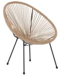 Pikkukuva 6 / 11: Narutuoli luonnollinen 70 x 87 x 70 cm PE-rottinki teräs lattiasuoja sisälle ulos