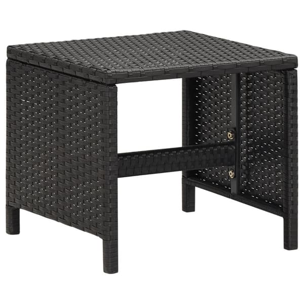 vidaXL haveskamler 4 stk. med hynder polyrattan sort