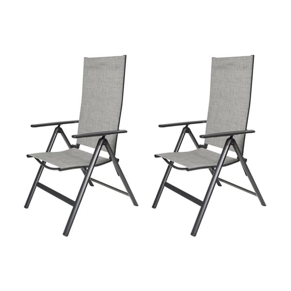 2 x Keddy 1 x havestol, justerbar ryg, 7 positioner sort/lys grå mix.