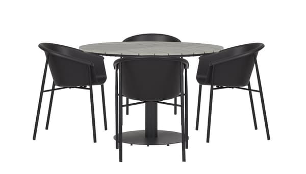 4 x  Camilla havestol sort.