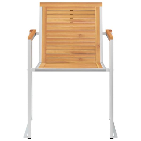 vidaXL Trädgårdsstolar med dynor 8 st massiv teak