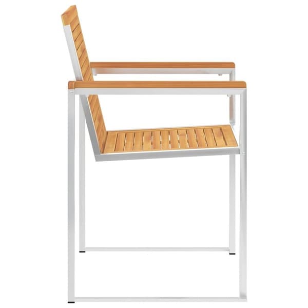 vidaXL Trädgårdsstolar med dynor 8 st massiv teak