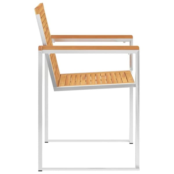 vidaXL Trädgårdsstolar med dynor 8 st massiv teak