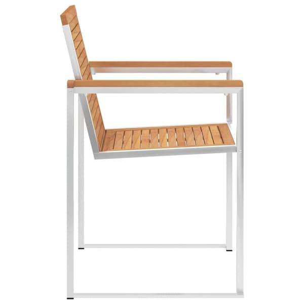 vidaXL Trädgårdsstolar med dynor 8 st massiv teak