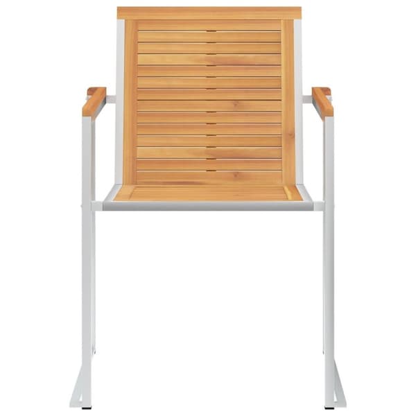 vidaXL Trädgårdsstolar med dynor 4 st massiv teak
