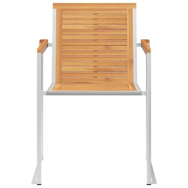 vidaXL Trädgårdsstolar med dynor 4 st massiv teak