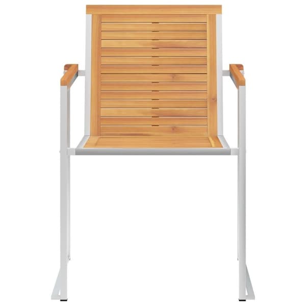 vidaXL Trädgårdsstolar med dynor 4 st massiv teak