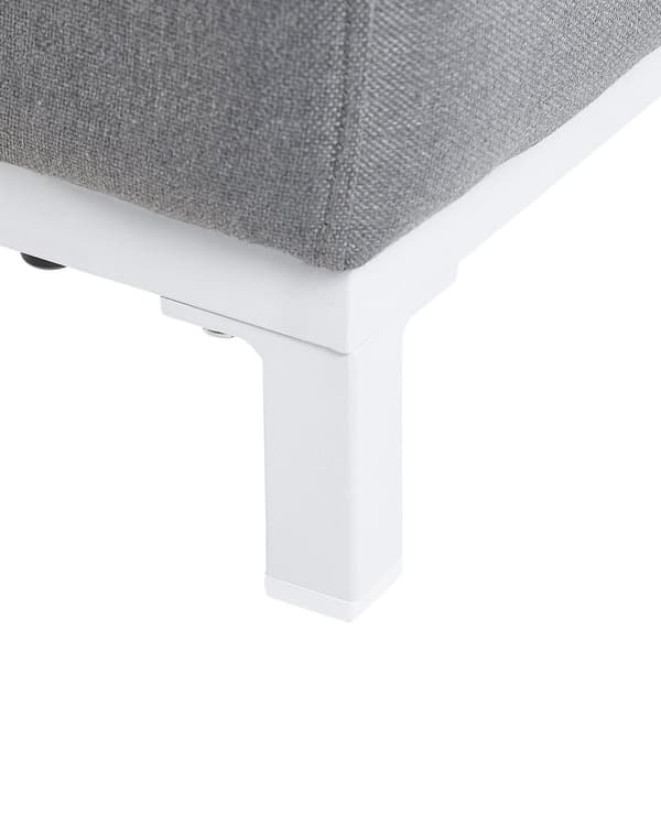 Nojatuolisetti harmaa polyesteriä 105 x 67 x 84 cm metallijalat ulkokäyttöön 2 kpl moderni tyyli