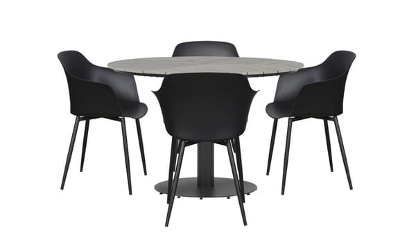 2 x Gira 1 x trädgårdsstol, svart/svart.