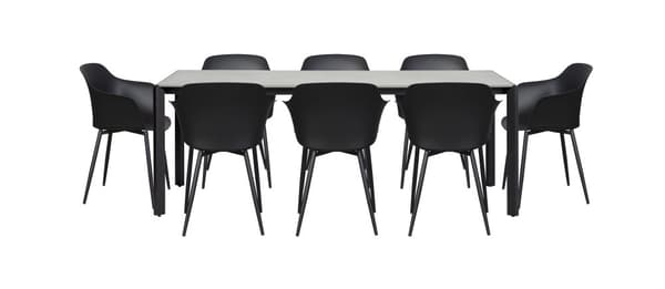 2 x Gira 1 x trädgårdsstol, svart/svart.