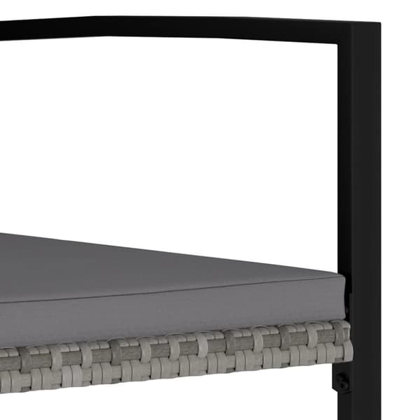vidaXL havestole 4 stk. polyrattan grå