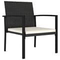 Miniatyrbillede 2 af 5: vidaXL havestole 4 stk. polyrattan sort