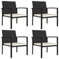 Miniatyrbillede 1 af 5: vidaXL havestole 4 stk. polyrattan sort