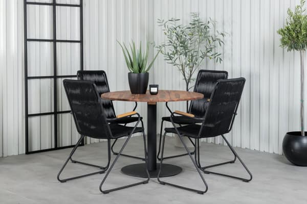 2 x  Lindos havestol stabelbar sort.