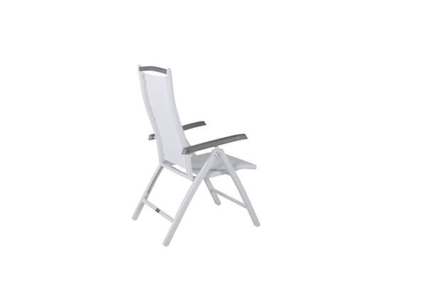 2 x Albany hagestol 5 pos. Innstillbar hvit.