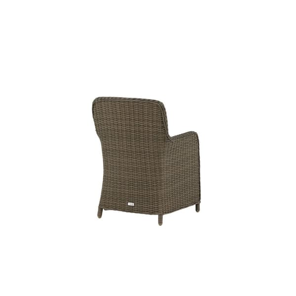 2 x Wembley hagestol med armlen inkl. pute natur, beige.