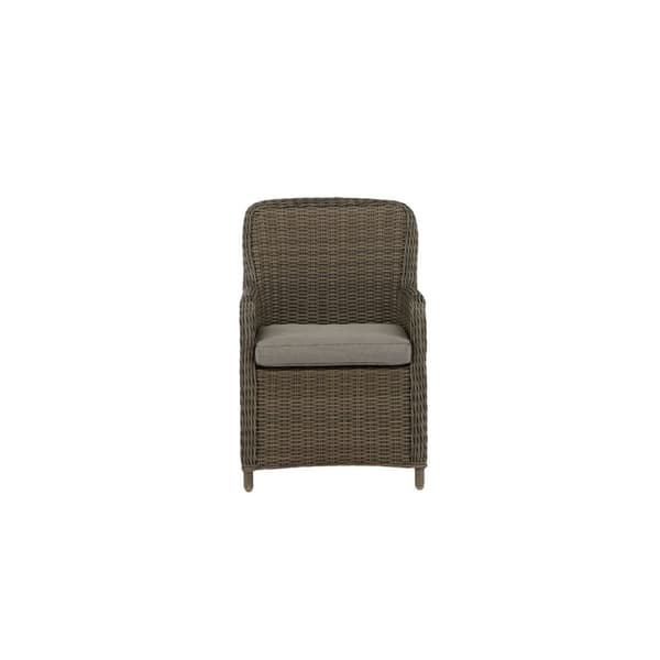 2 x Wembley hagestol med armlen inkl. pute natur, beige.
