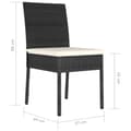 Miniatyrbillede 6 af 6: vidaXL havestole 2 stk. polyrattan sort
