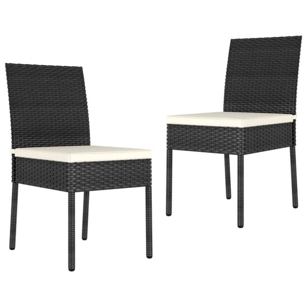 vidaXL havestole 2 stk. polyrattan sort