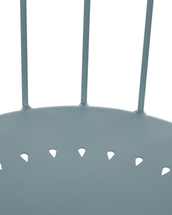 Havestole Blå Metal sæt 40 x 89 x 47 cm 8 stk Moderne Højryggede Pindestole Uden Armlæn Retro Design Udendørs Altan Terrasse Indretning