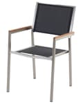 Pikkukuva 5 / 8: Puutarhatuoli musta 55 x 87 x 58 cm polyesteri rosteri 4 kpl UV-kestävä