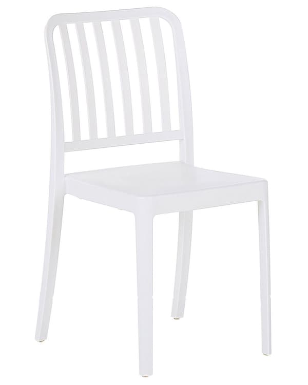 Puutarhatuolisetti valkoinen 42 x 82 x 47 cm muovinen sisälle ulos 2 kpl
