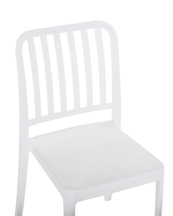 Puutarhatuolisetti valkoinen 42 x 82 x 47 cm muovinen sisälle ulos 2 kpl