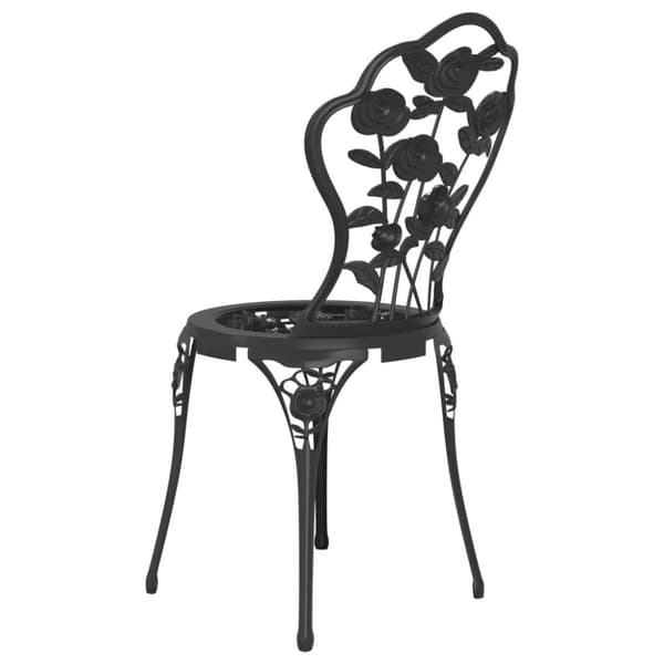 vidaXL Bistrostoler 2 stk støpt aluminium svart