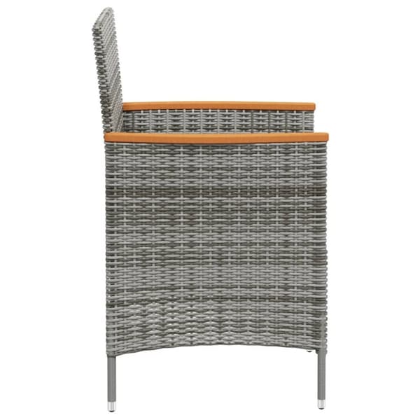 vidaXL havestole 2 stk. polyrattan grå