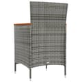 Miniatyrbillede 5 af 7: vidaXL havestole 2 stk. polyrattan grå