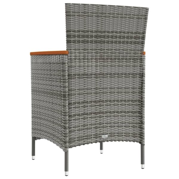 vidaXL havestole 2 stk. polyrattan grå