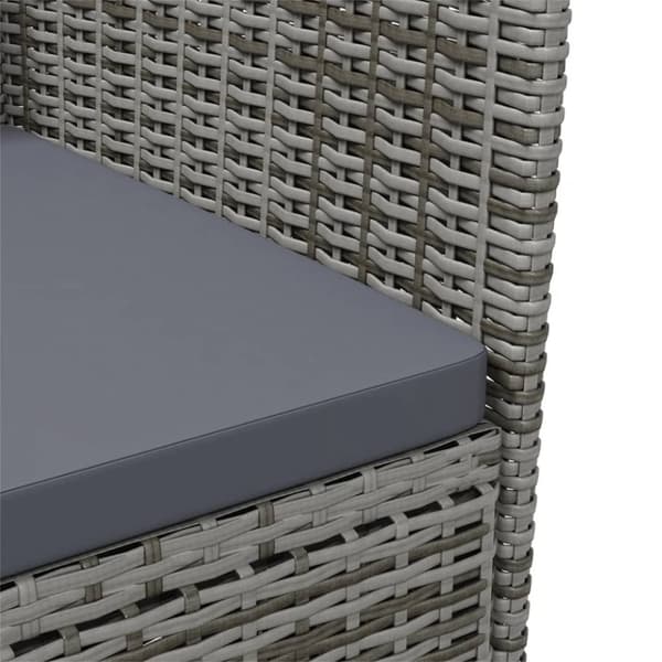 vidaXL havestole 2 stk. polyrattan grå